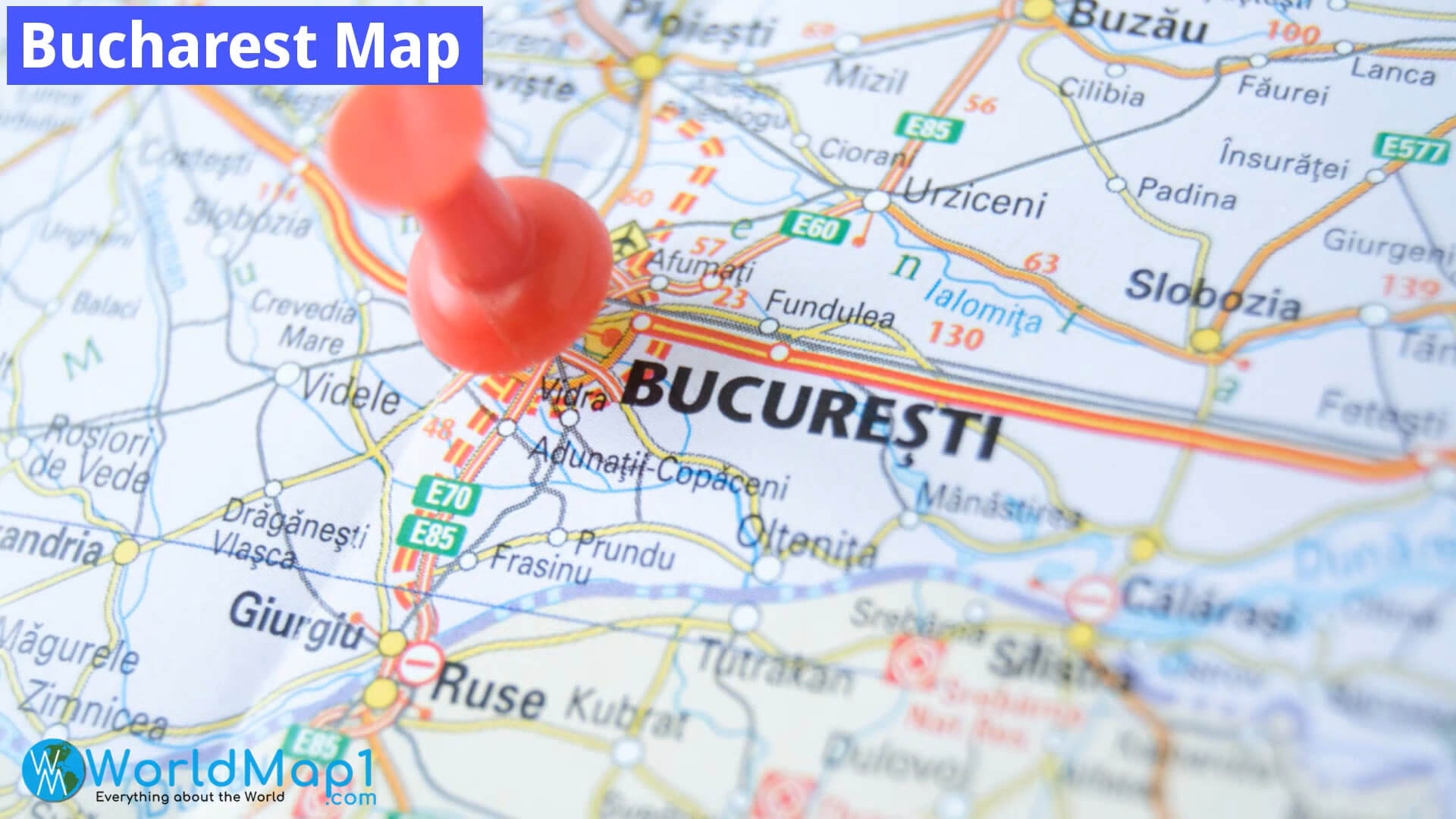 Carte Bucarest Roumanie